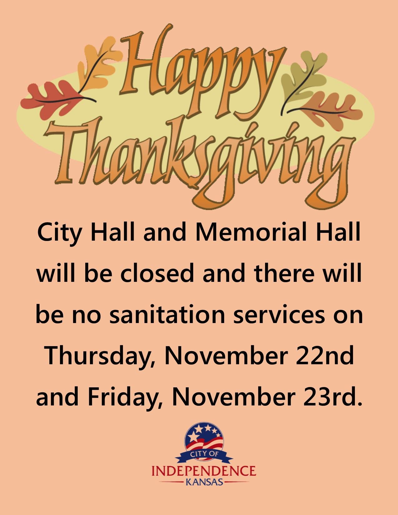Closed-Thanksgiving
