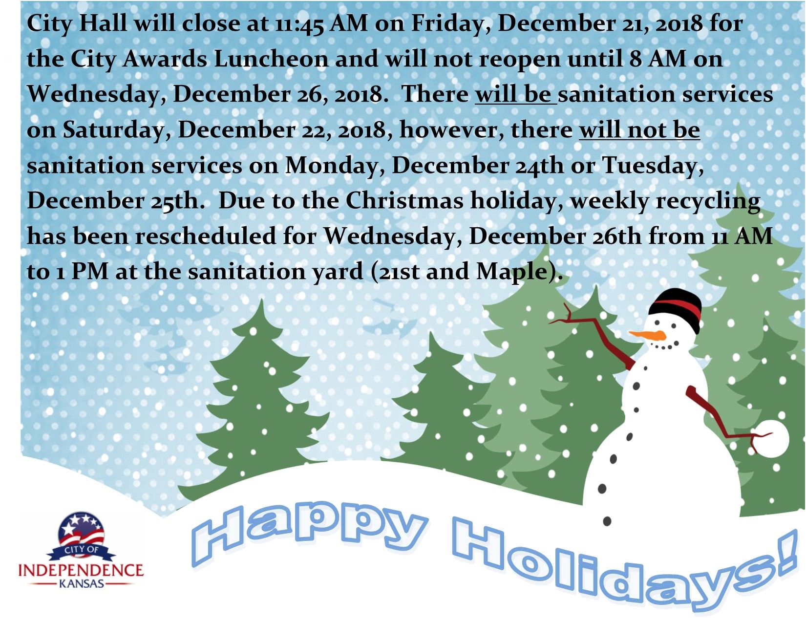 Christmas Hours