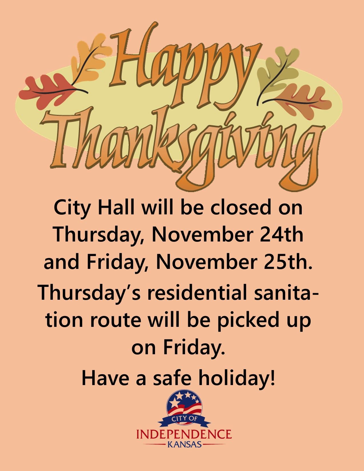 Closed-Thanksgiving