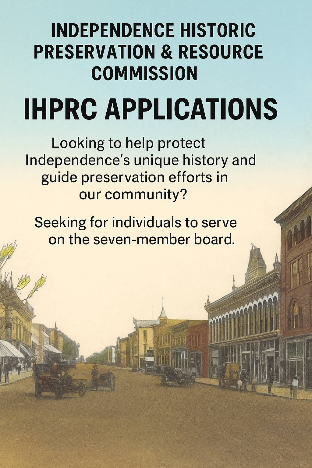 Historic Preservation Board Applications Announcement